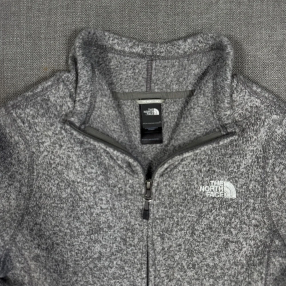 The North Face XS Fleece Jacket Gray Full‎ Zip High Loft Cozy